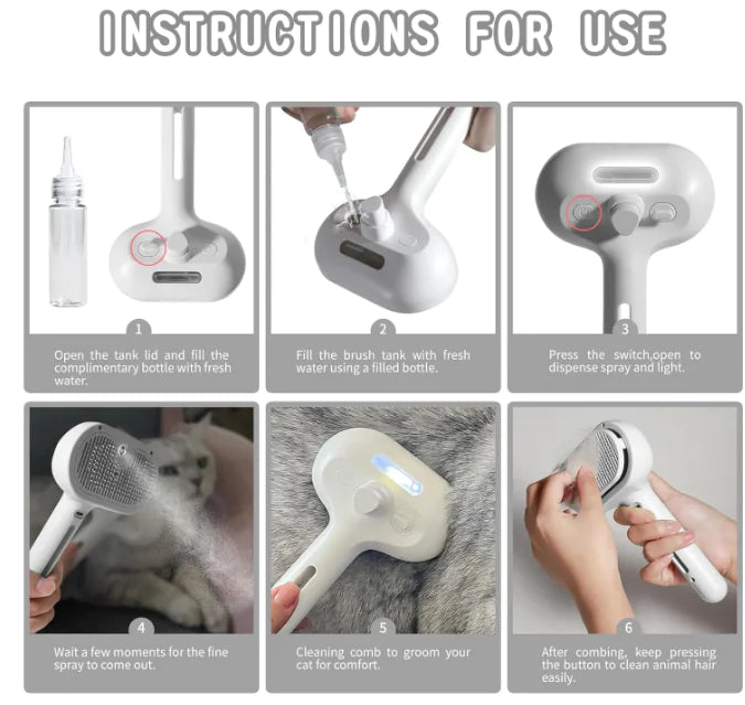 Pet Hair Spray Brush by Endo33 Markets
