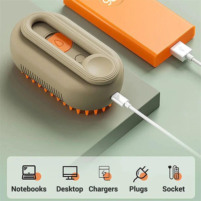 Steam Cleaning/Massaging Brush for Pets by Endo33 Markets