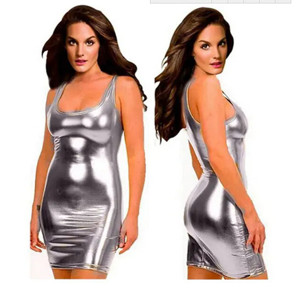 Leather-Look Women's Lingerie for Club Wear