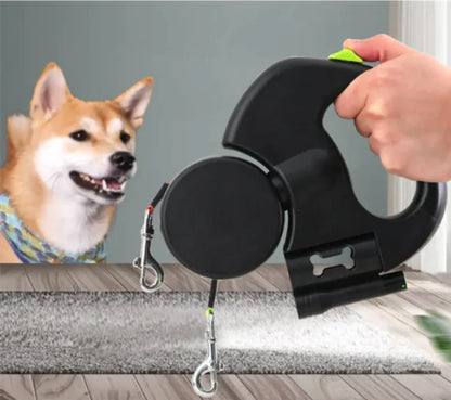 Auto Double Dog Leash by Endo33 Markets