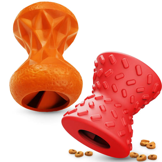2pcs Dog Toys Dog Toys for Aggressive chewers Puppy Toys Indestructible Dog Toy Dog Toys for Small Dogs Interactive Dog Toys Dog chew Toys pet Toys (Orange + Red) by Endo33 Markets