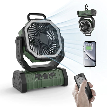 Outdoor Household Power Bank LED Light Camping Fan by Endo33 Markets