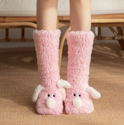 Women’s Plush Dog Socks by Endo33 Markets